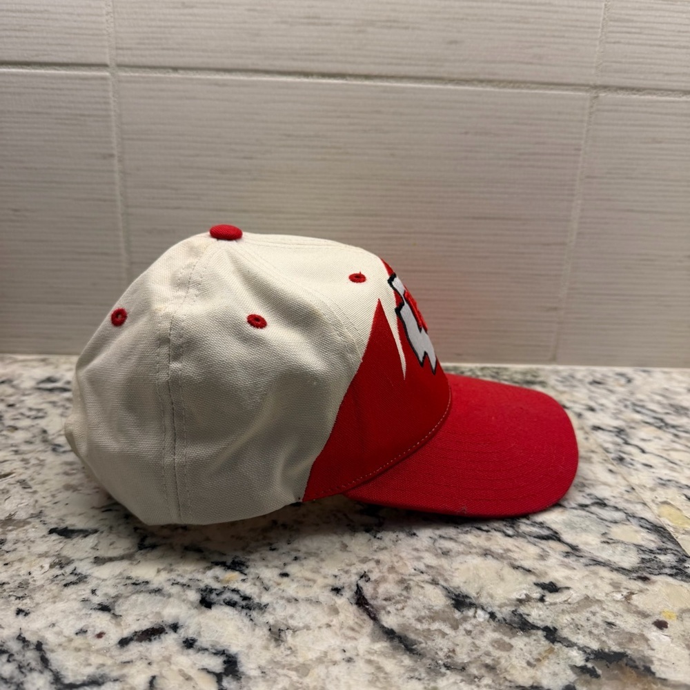 Vintage 90s Kansas City Chiefs Sharktooth Snapback Hat NFL Reebok - Picture 4 of 5